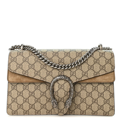 Gucci GG Supreme Monogram Small Dionysus Shoulder Bag Taupe 1 of 10