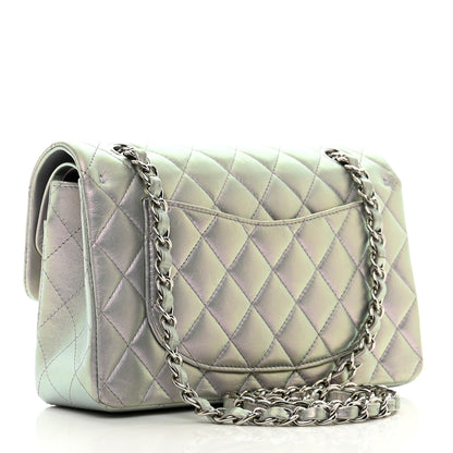 Chanel Iridescent Calfskin Quilted Small Double Flap Light Purple 3 of 12