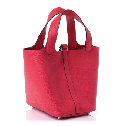 Hermes Taurillon Clemence Picotin Lock 18 PM Rose Extreme 2 of 4