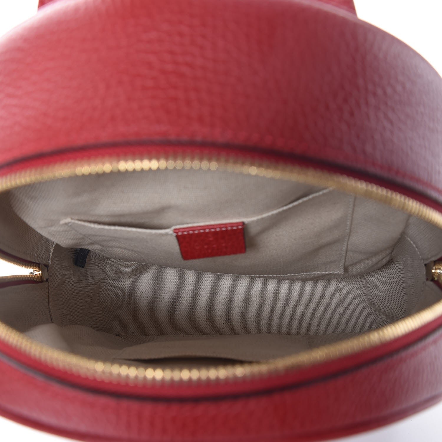 Gucci Pebbled Calfskin Soho Chain Backpack Red 4 of 8