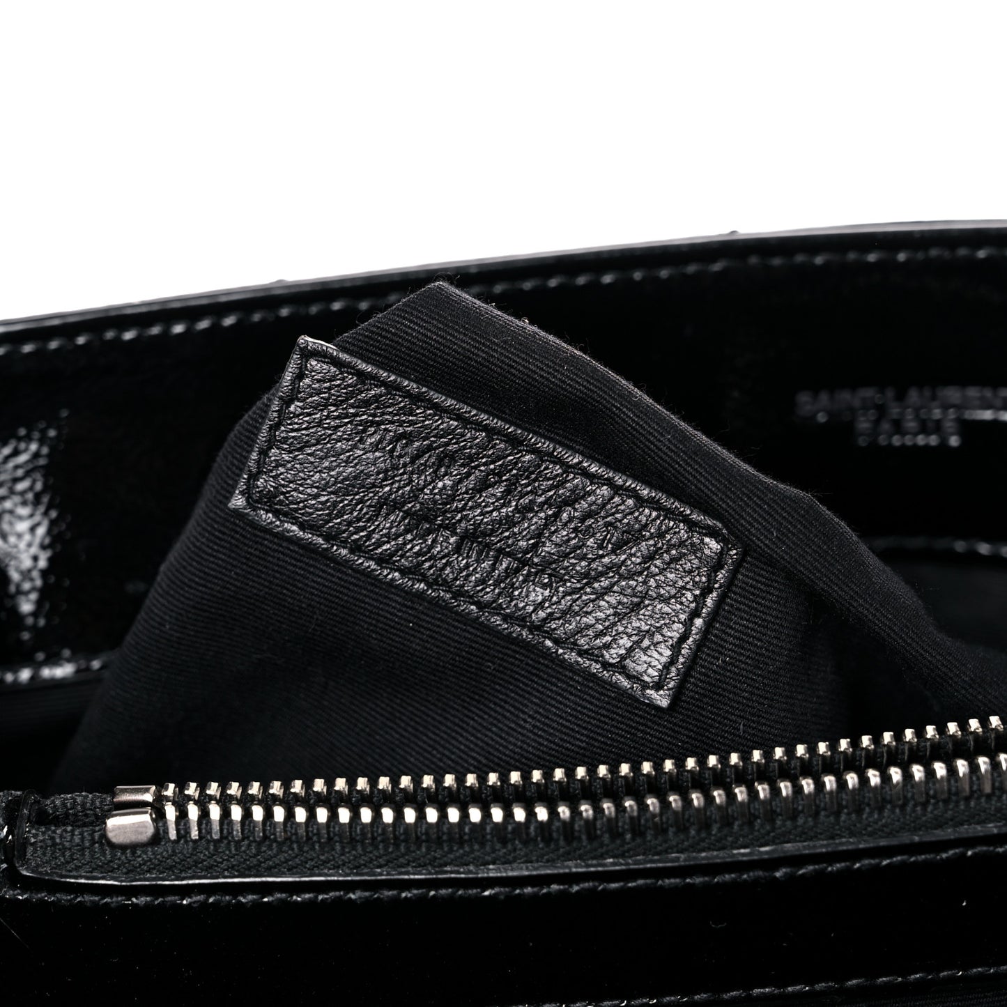 Patent Y Quilted Monogram Medium Loulou Chain Satchel Black