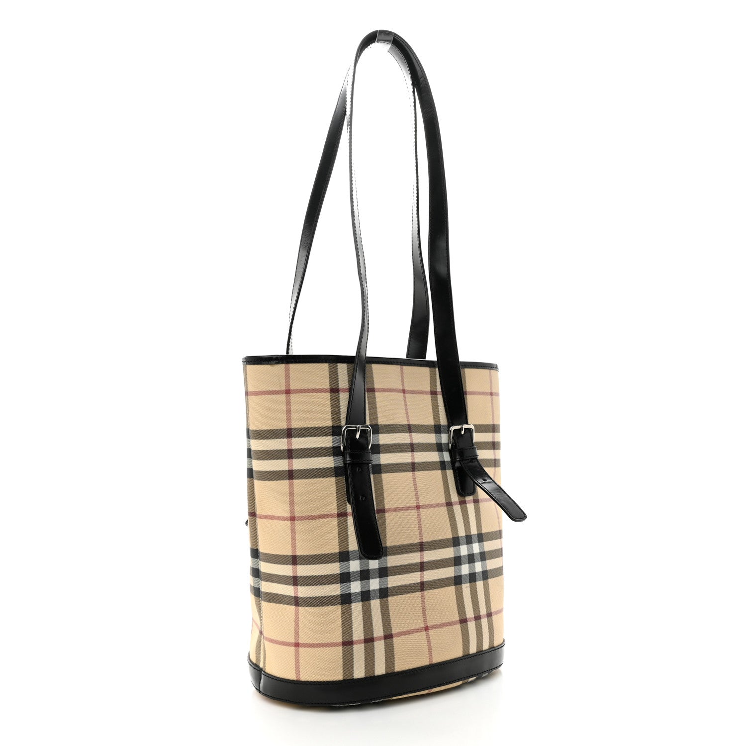 Burberry House Check Bucket Bag Black 3 of 13