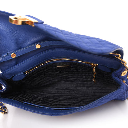 Prada Nylon Tessuto Impuntu Quilted Flap Indaco 5 of 10