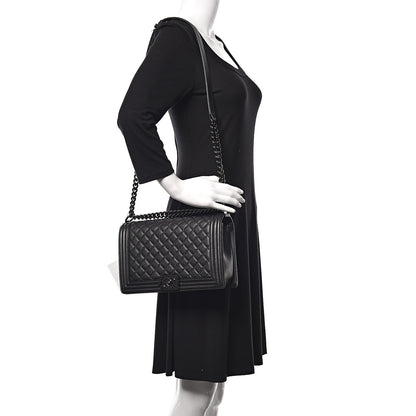 Chanel Caviar Quilted New Medium Boy Flap So Black 2 of 11