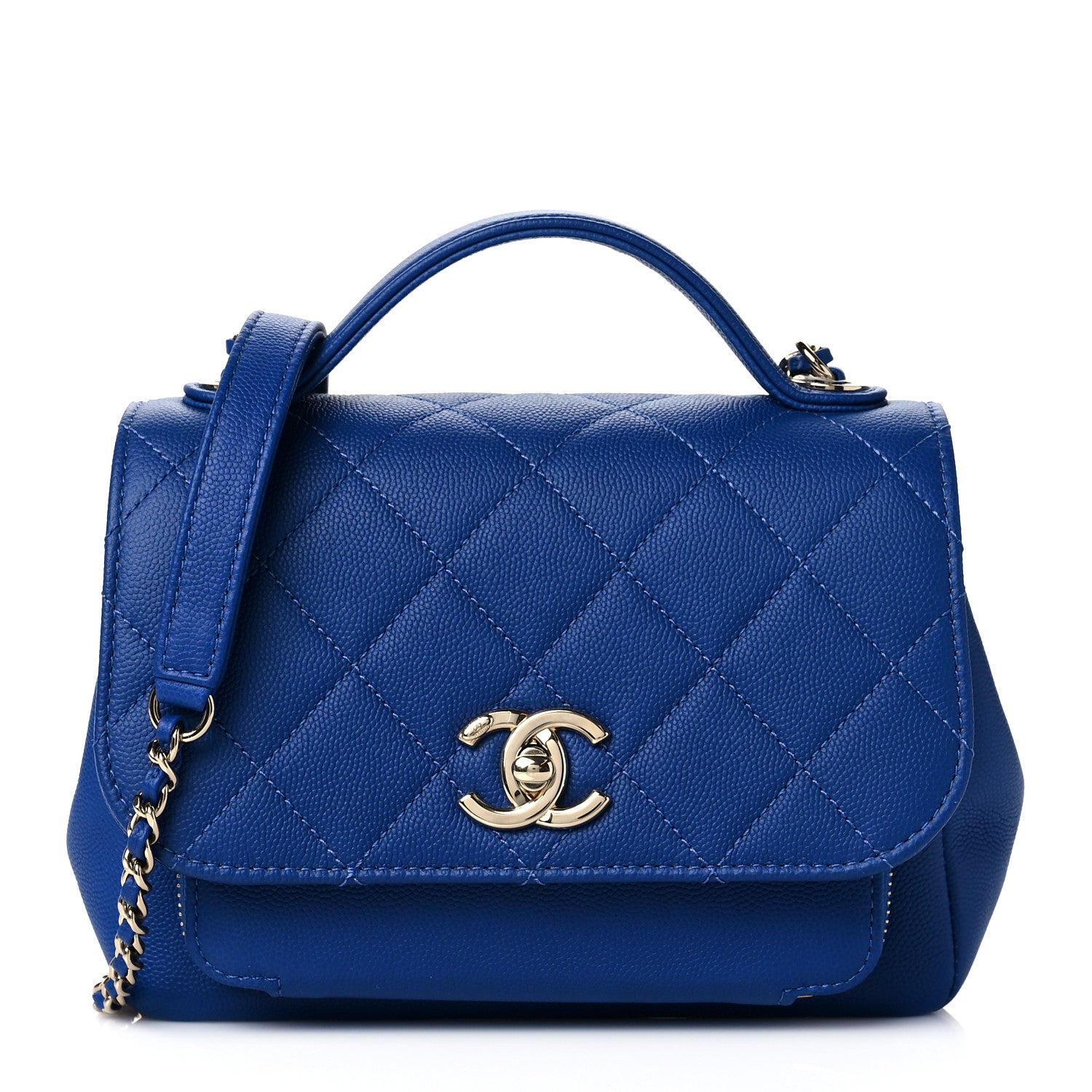 Chanel Caviar Quilted Small Business Affinity Flap Dark Blue 1 of 10