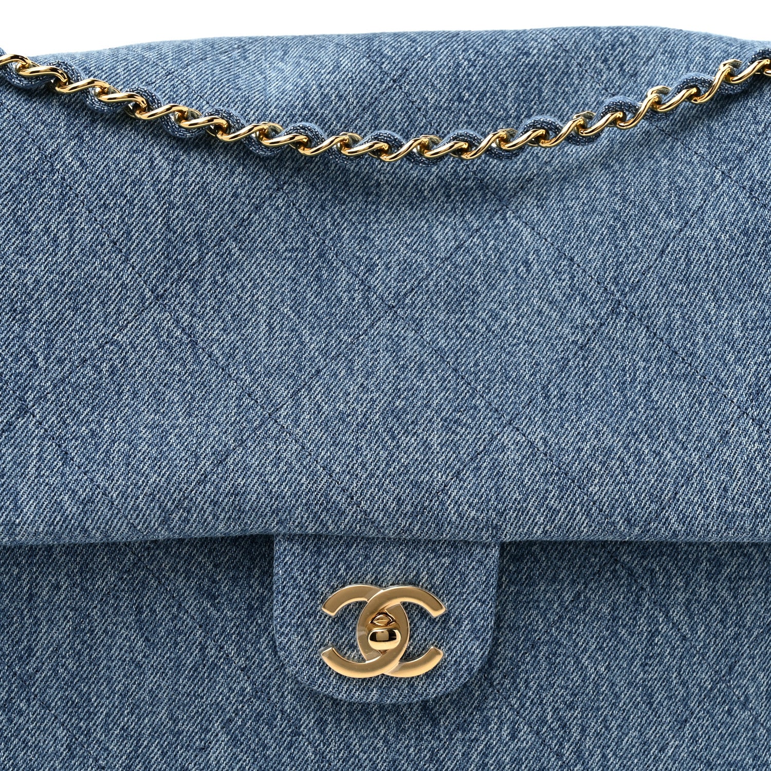 Chanel Denim Souplissimo Maxi Flap Blue 7 of 9
