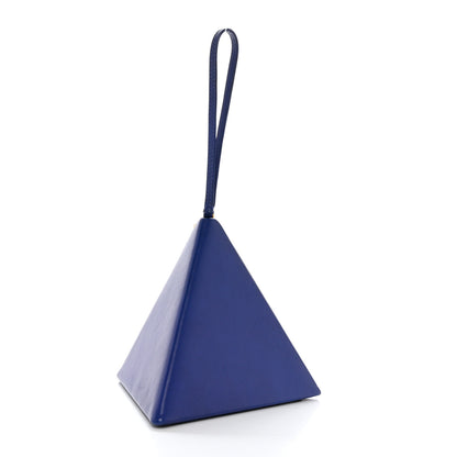 Saint Laurent Lambskin Pyramid Clutch Blue 3 of 10