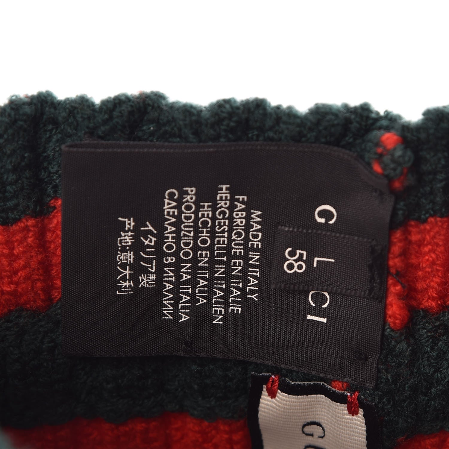 Gucci Wool Web Headband L Green Red 5 of 6