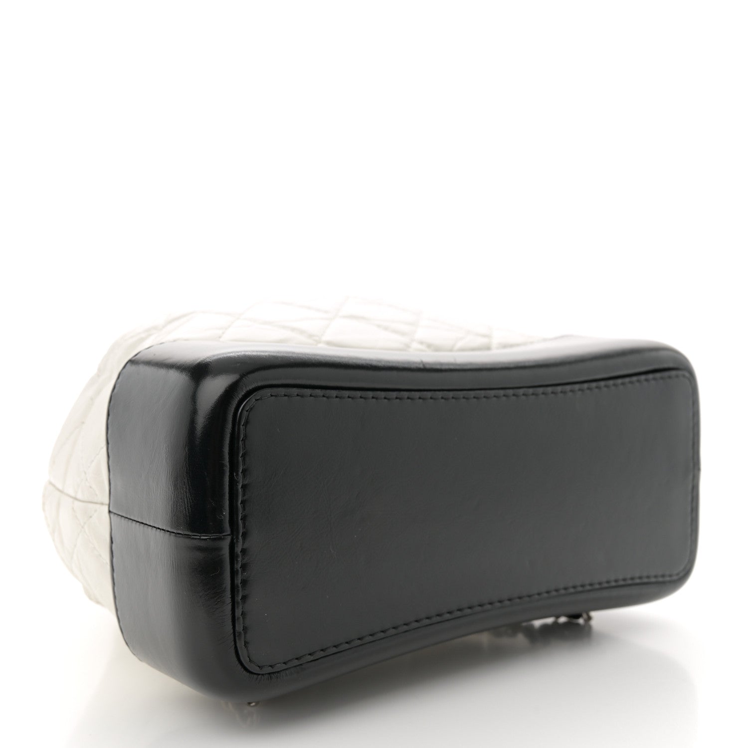 Chanel Aged Calfskin Quilted Small Gabrielle Backpack Black White 4 of 11