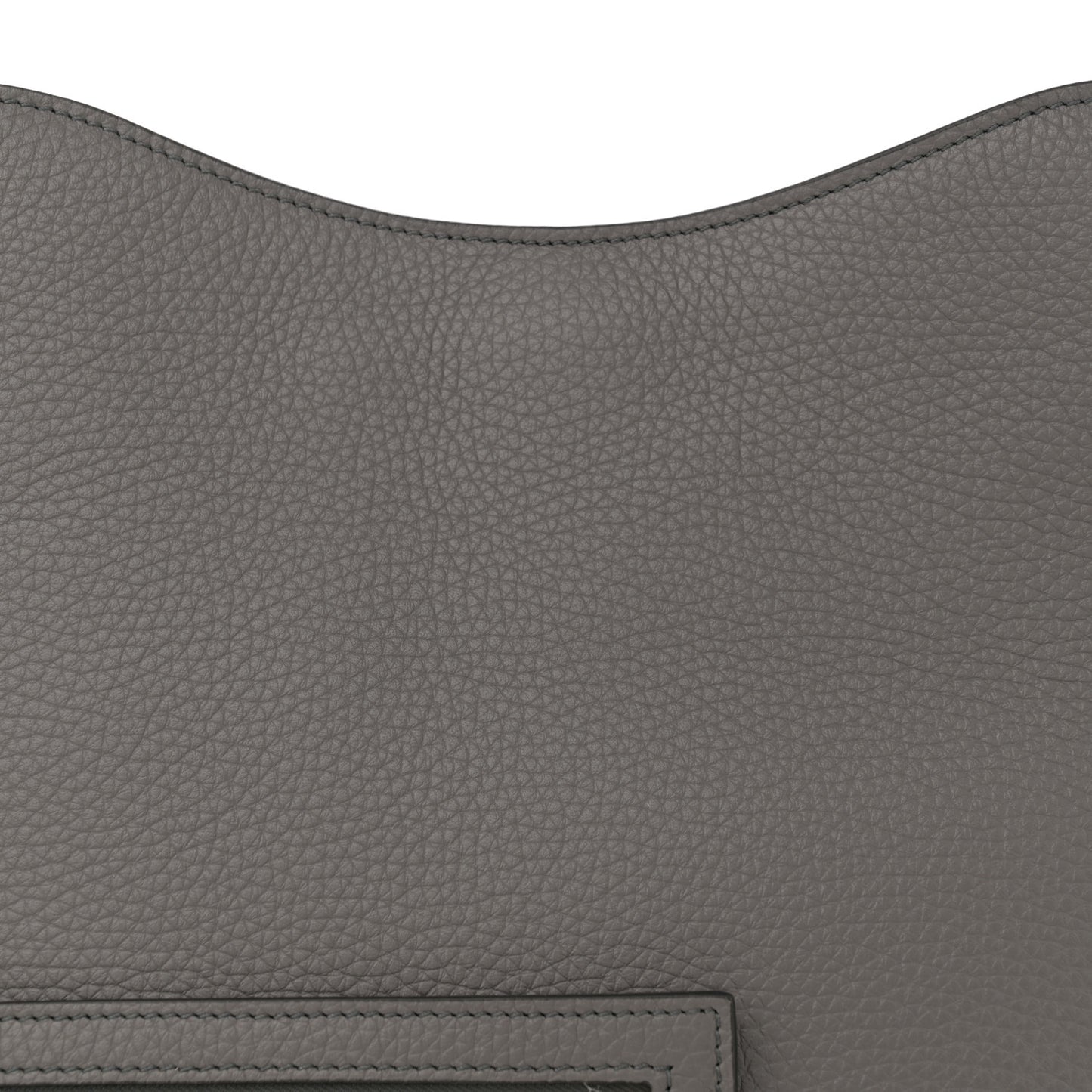 Pebbled Calfskin Small Alix Padlock Zip Hobo Bag Grey