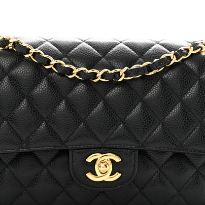Chanel Caviar Quilted Medium Double Flap Black 8 of 10