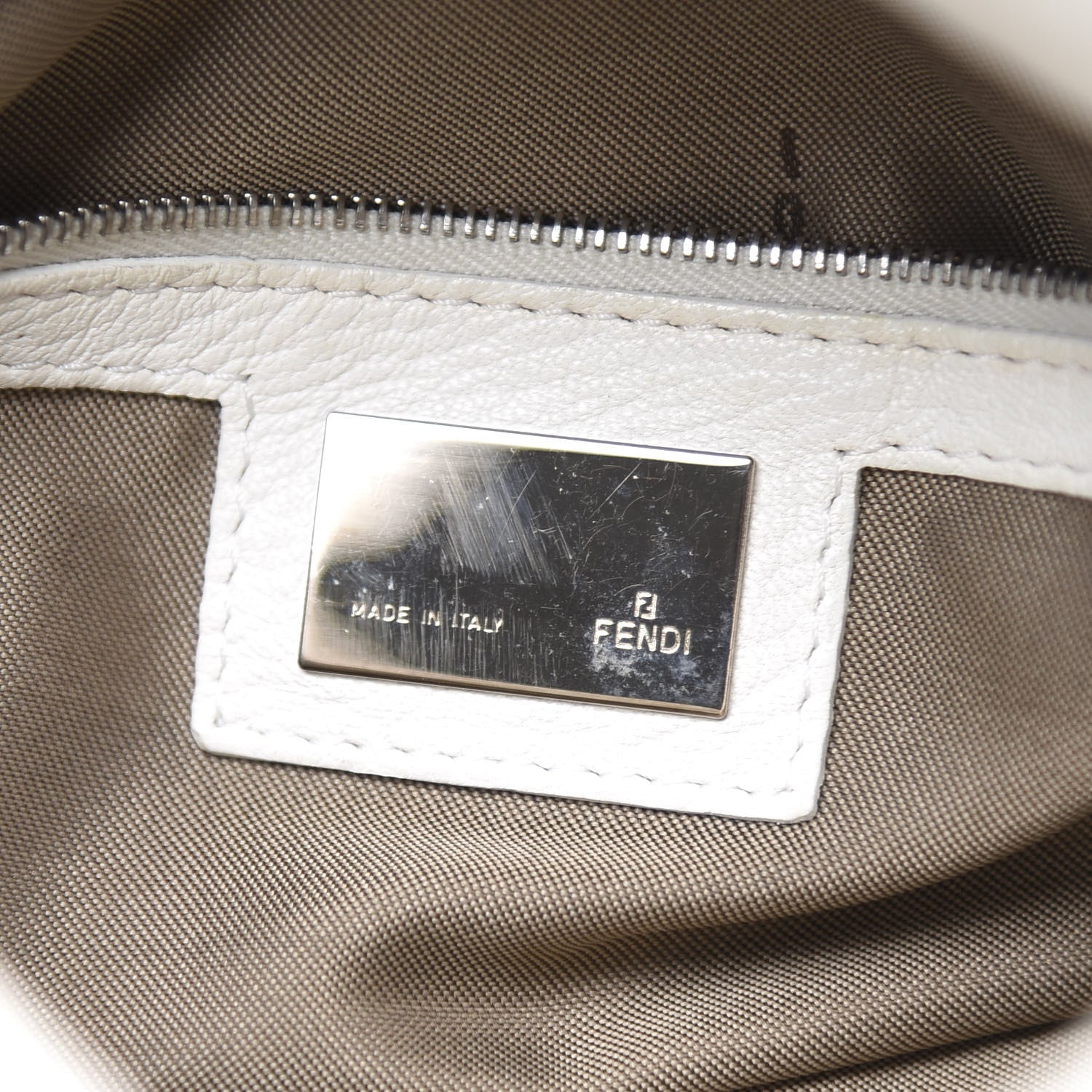 Fendi Nappa Elefante Big Forever Mama Baguette White 5 of 10