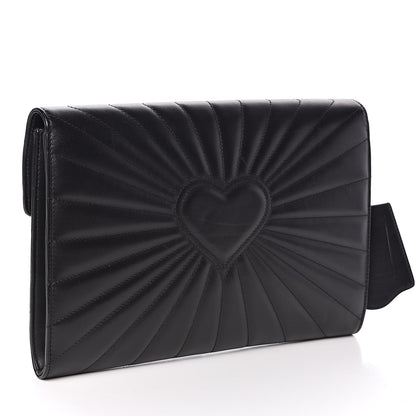 Gucci Calfskin Trapuntata Queen Margaret Clutch Black 3 of 8
