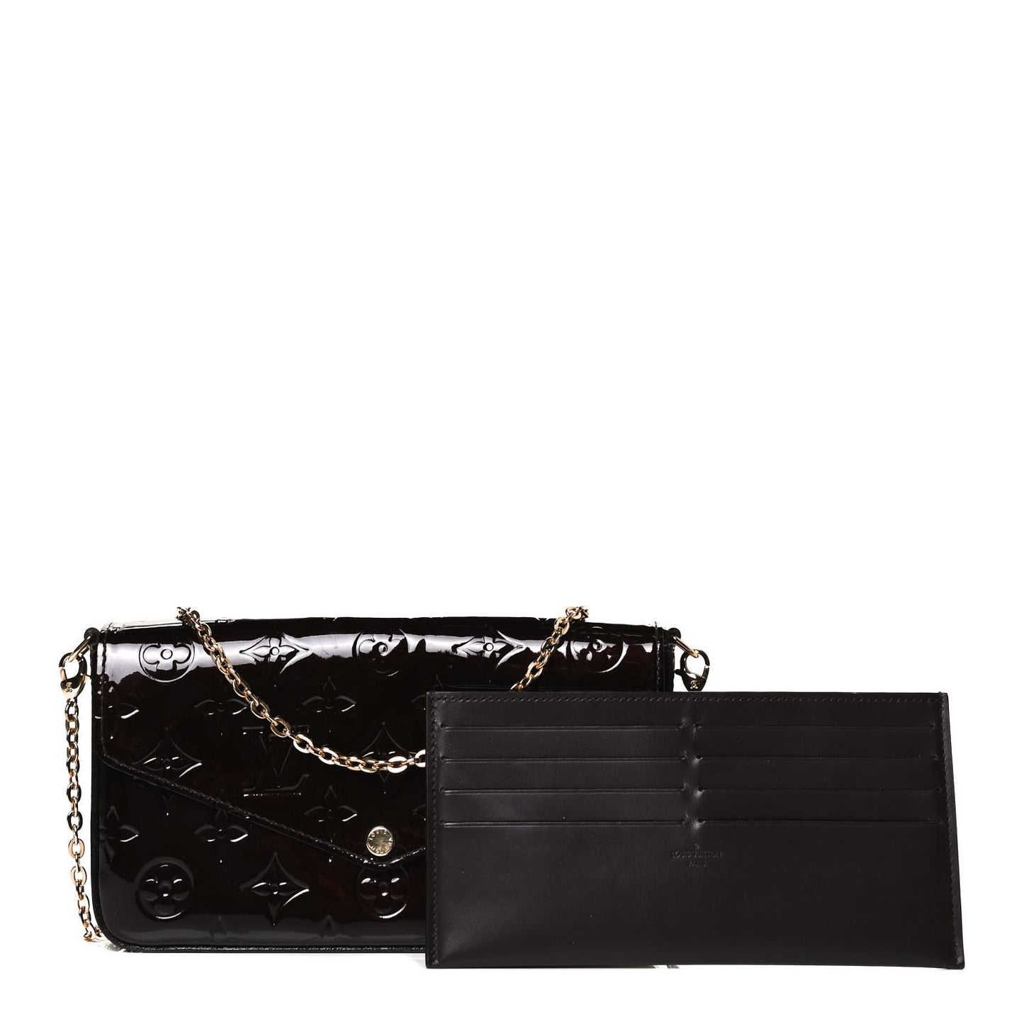 Vernis Pochette Felicie Chain Wallet Amarante