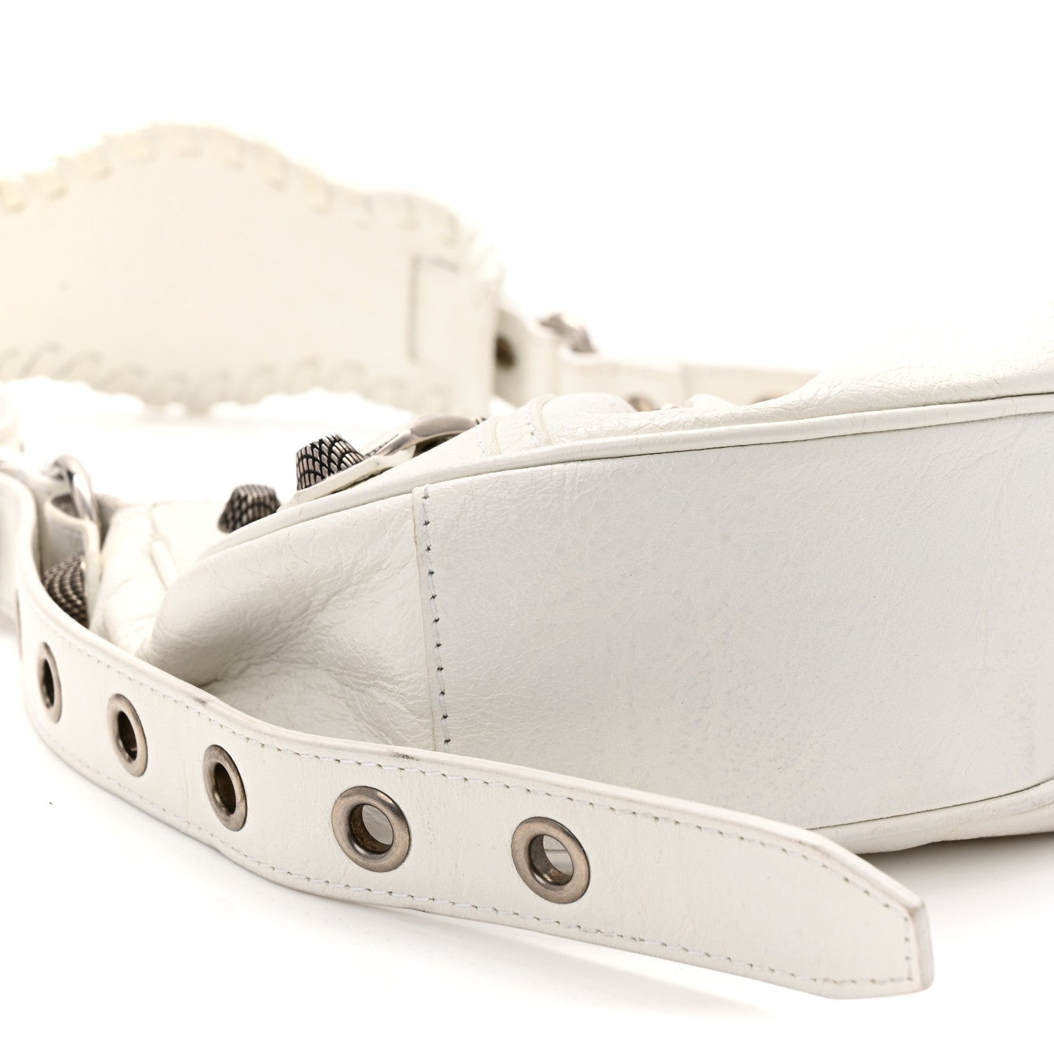 Balenciaga Agneau Arena Le Cagole Shoulder Bag XS Optic White 10 of 11