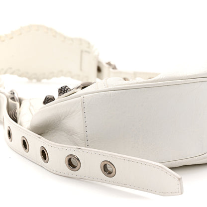 Balenciaga Agneau Arena Le Cagole Shoulder Bag XS Optic White 10 of 11