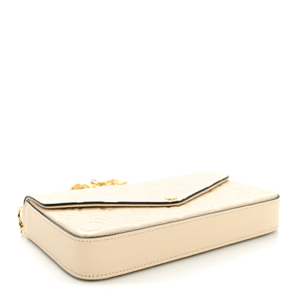 Louis Vuitton Empreinte Pochette Felicie Chain Wallet Cream 5 of 11