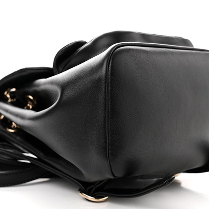 Chanel Lambskin Quilted Small Duma Drawstring Backpack Black 9 of 10