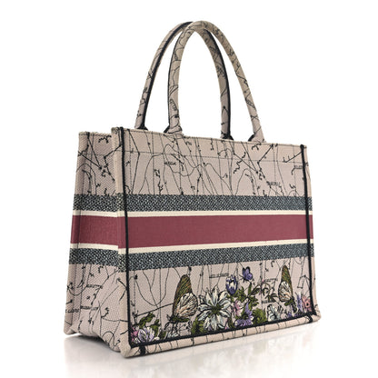 Christian Dior Canvas Embroidered Medium Zodiac Book Tote Latte Multicolor 3 of 14