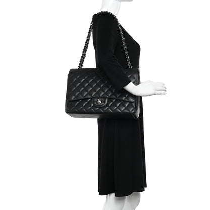 Chanel Caviar Quilted Maxi Double Flap Black 2 of 9