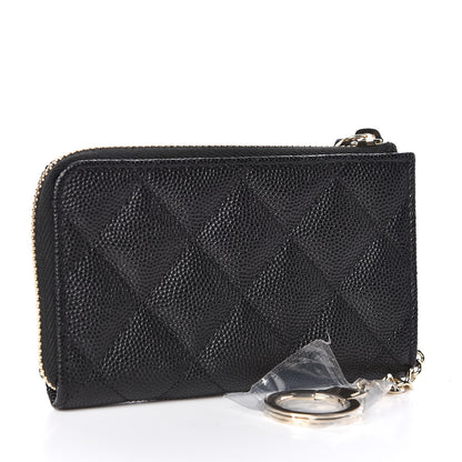 Chanel Caviar Quilted Key Holder Case Black 3 of 8