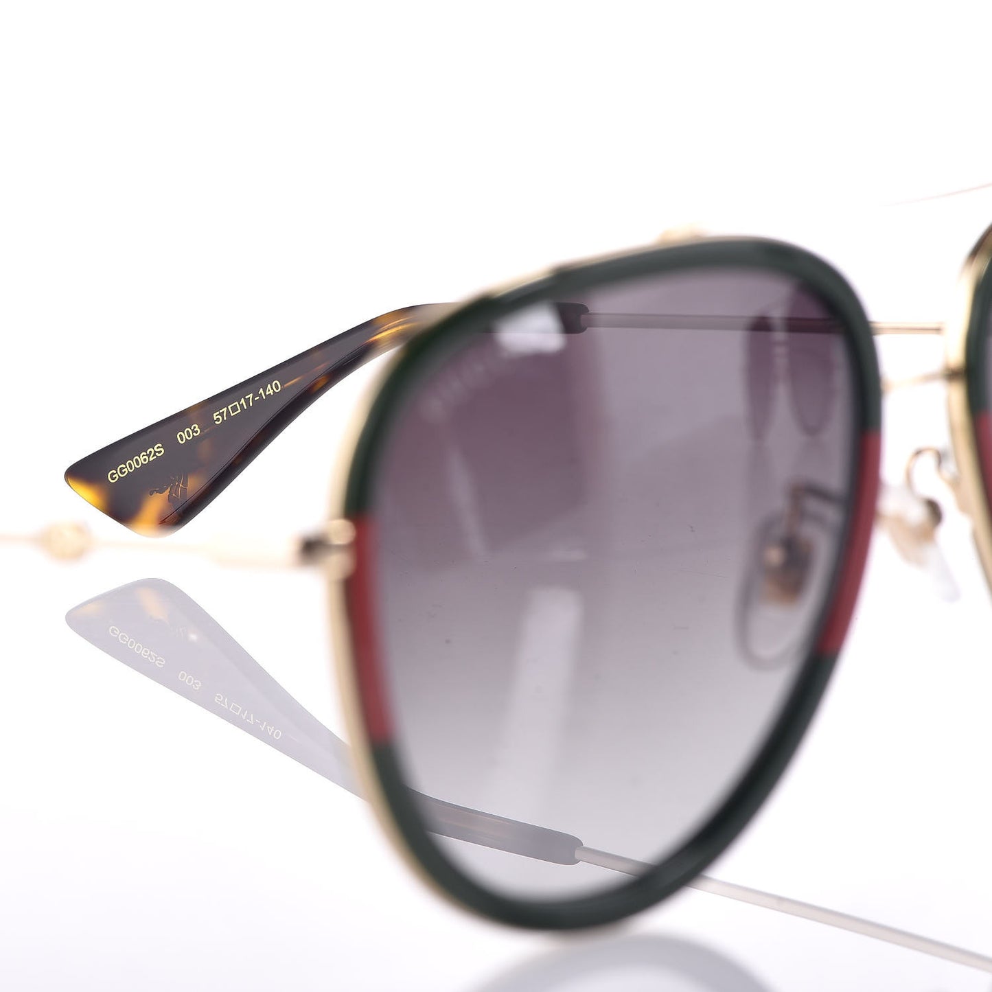 Web Aviator Sunglasses GG0062S Green Red