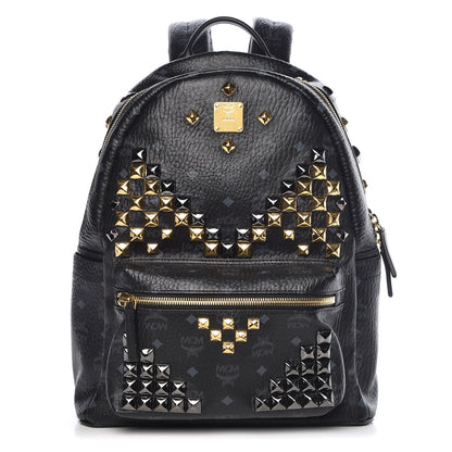 MCM Visetos Studded Medium Stark M Backpack Black 1 of 15