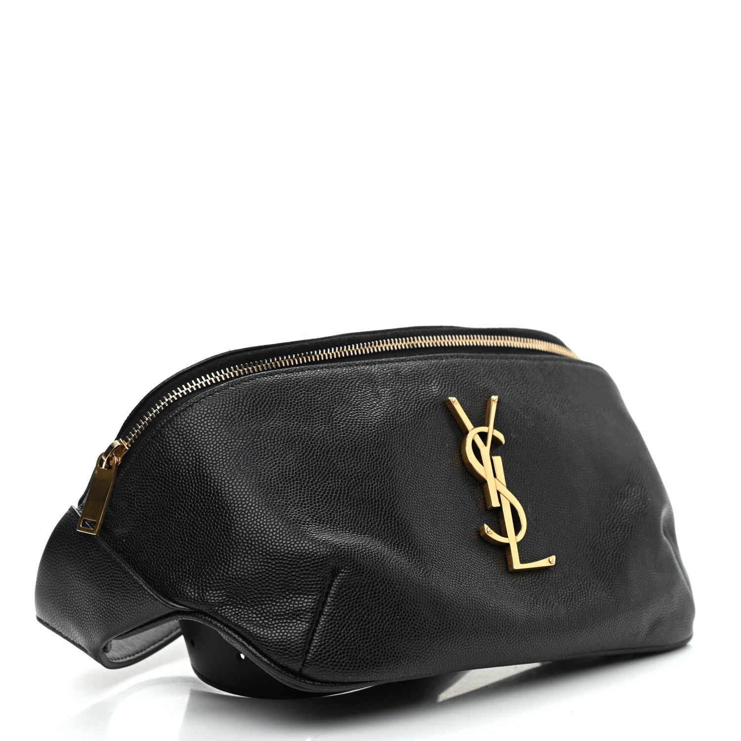 Saint Laurent Grain De Poudre Monogram Belt Bag Black 4 of 11