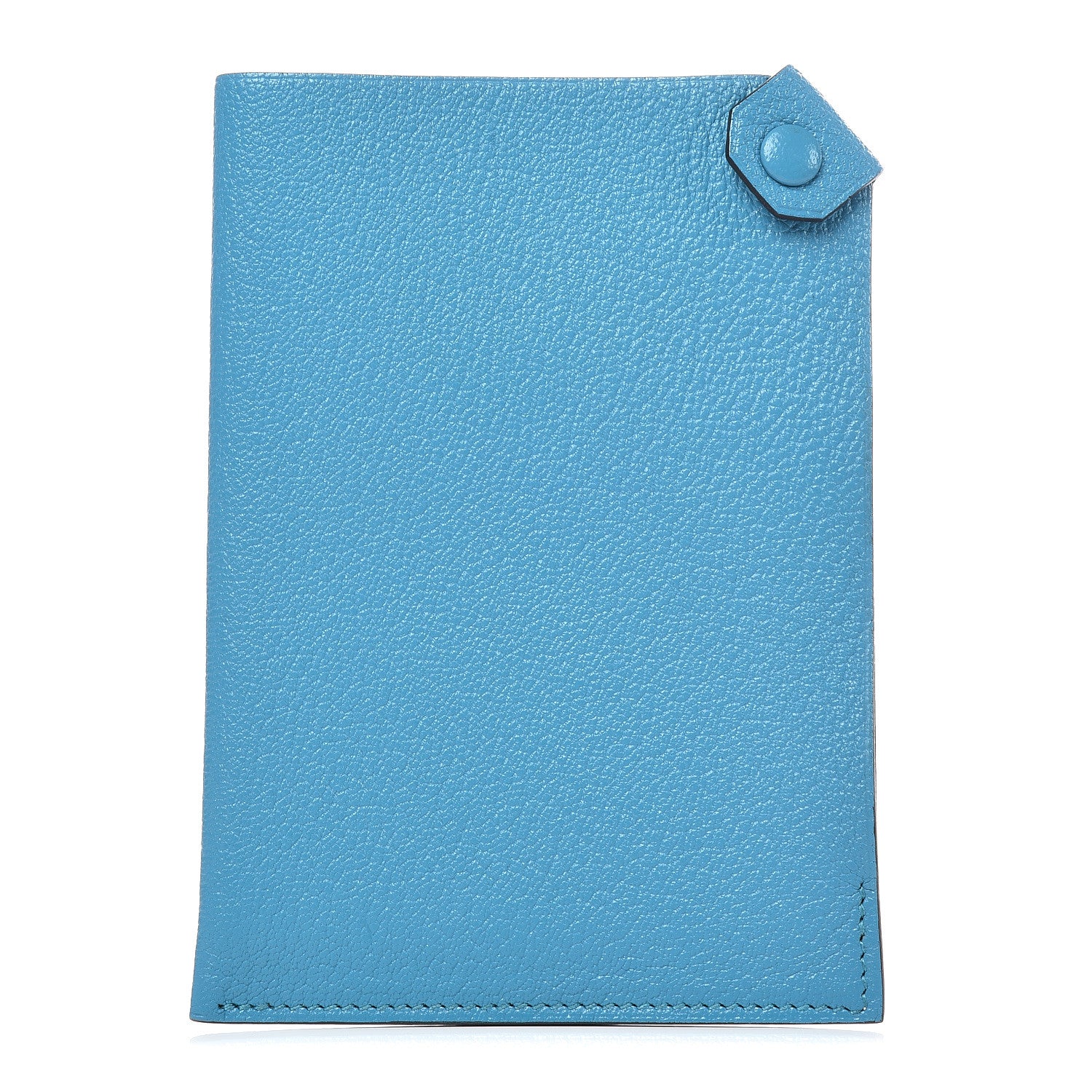 Hermes Chevre Mysore Tarmac PM Passport Holder Bleu Azteque 1 of 9
