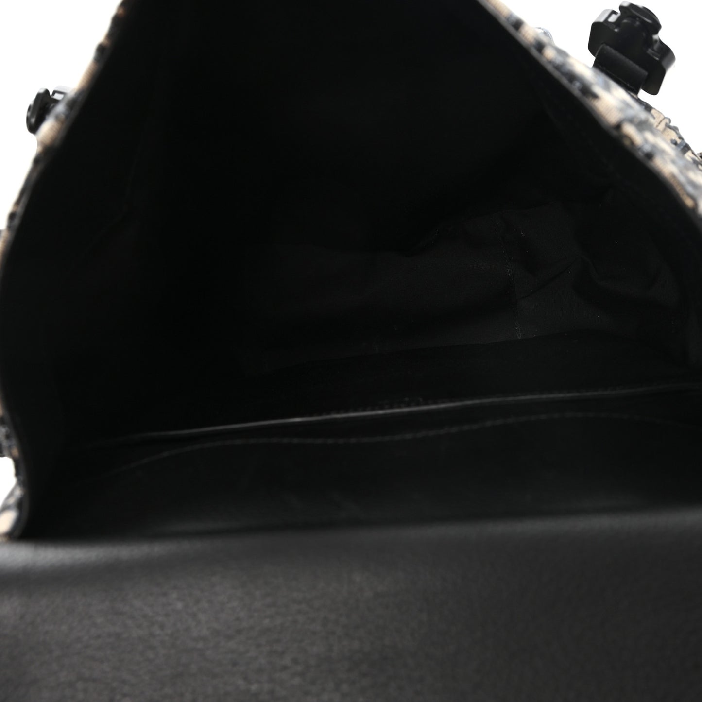 Oblique Grained Calfskin Maxi Gallop Backpack Blue Black