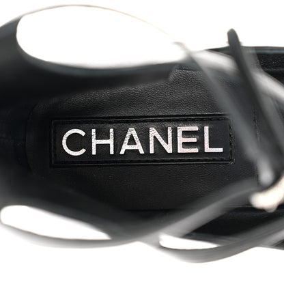 Chanel Lambskin Cap Toe CC Mary Jane Short Boots 41 Black 7 of 9