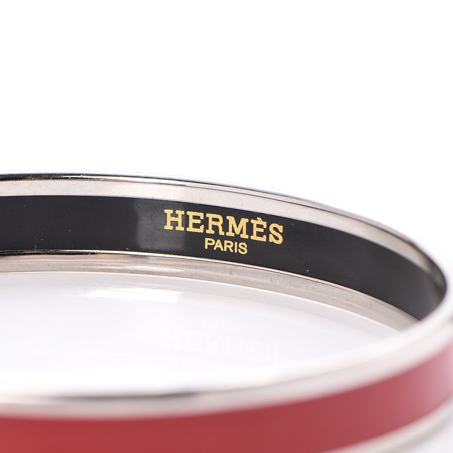 Enamel Narrow Caleche Bracelet 65 Red