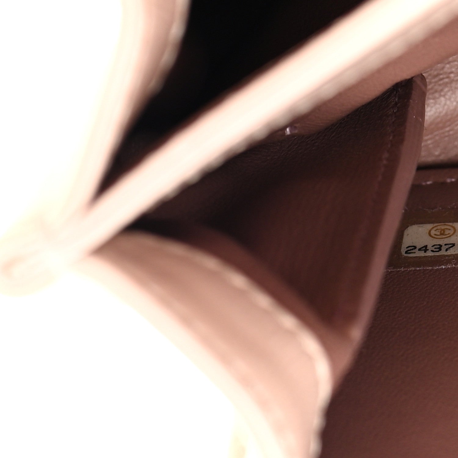 Chanel Glazed Calfskin Quilted Mini Straight Lined Flap Beige 7 of 12