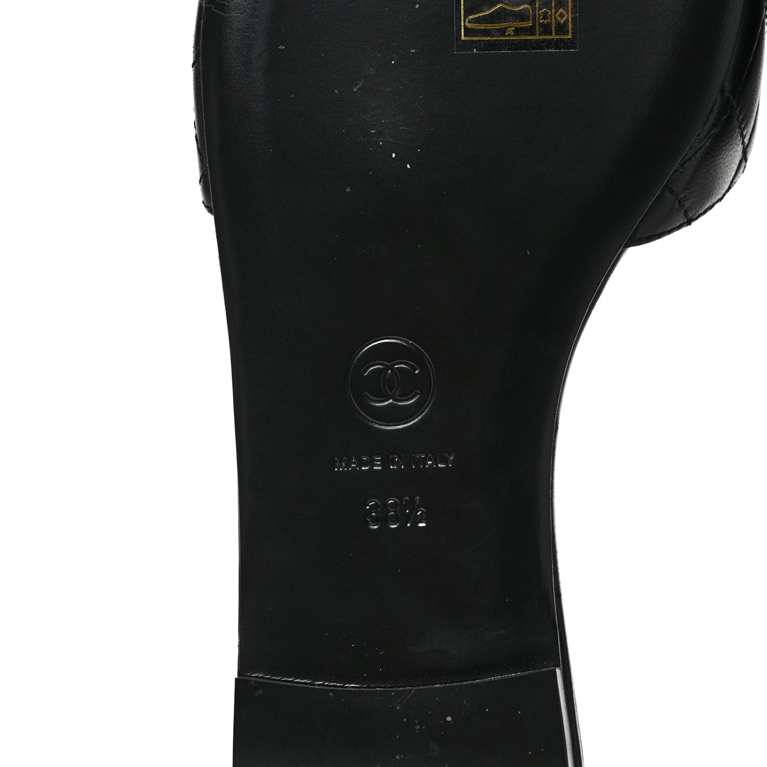 Chanel Lambskin Quilted CC Turnlock Sandals 38.5 Black 6 of 8