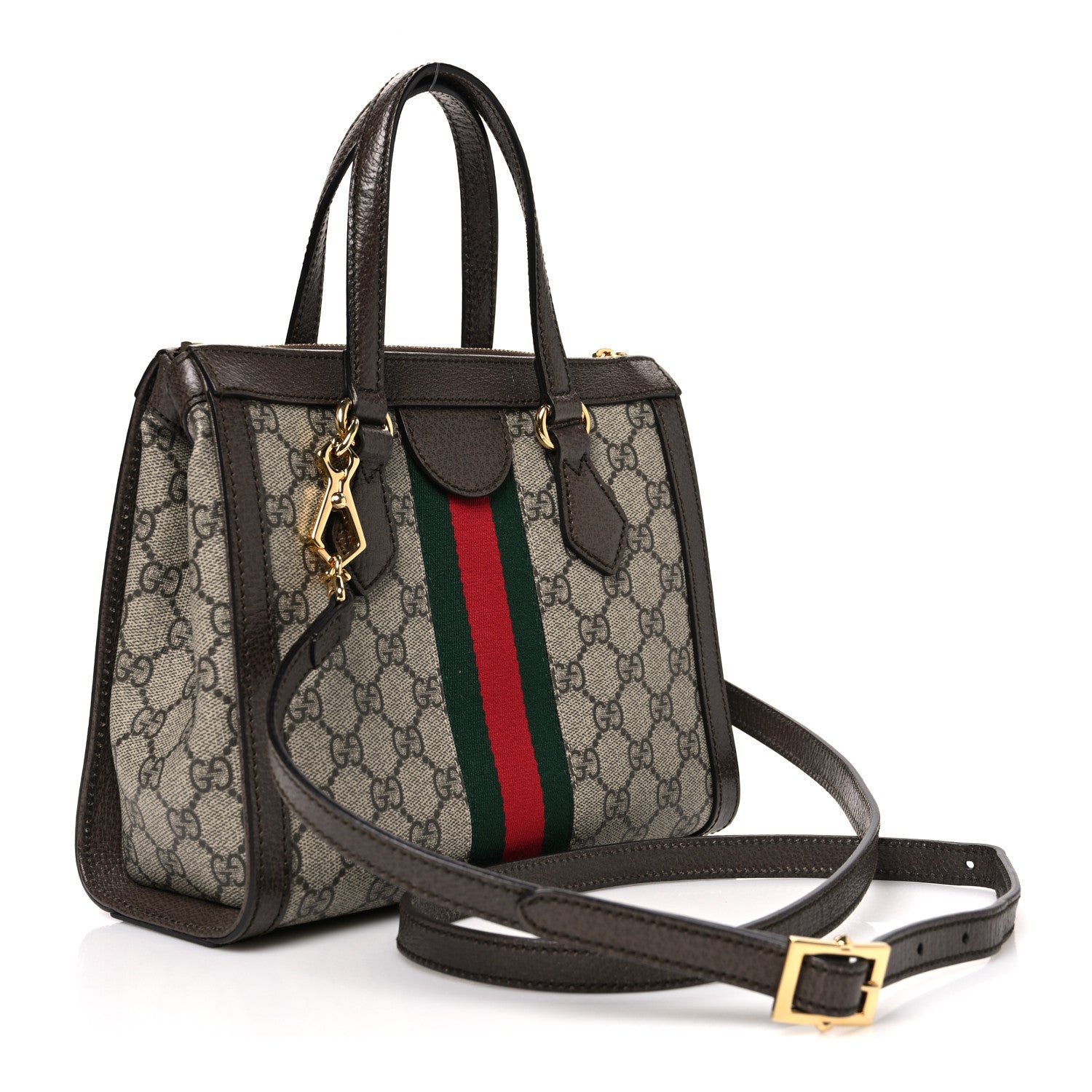 Gucci GG Supreme Monogram Small Ophidia Tote Bag Brown 3 of 10