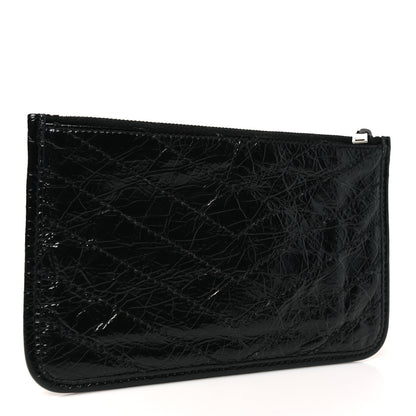Saint Laurent Crinkled Calfskin Matelasse Monogram Niki Bill Pouch Black 3 of 8