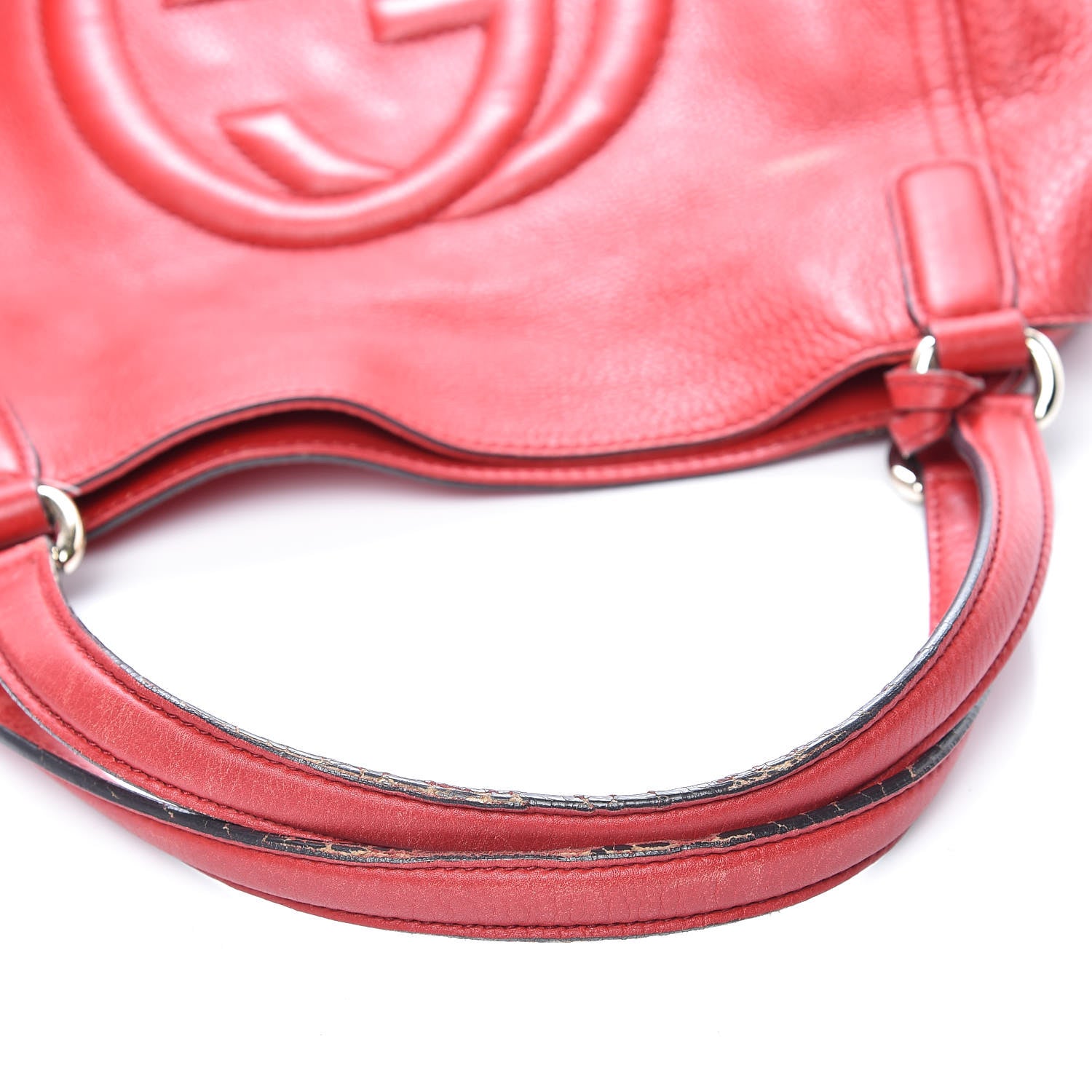 Gucci Pebbled Calfskin Medium Soho Shoulder Bag Tabasco Red 10 of 18