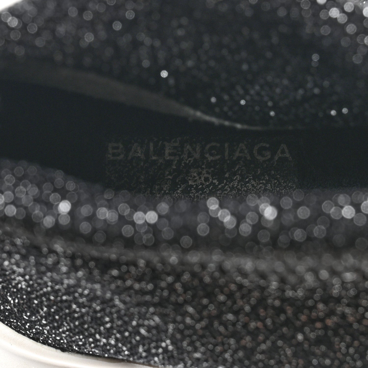 Balenciaga Laminated Knit Bi-Color Sole Womens Speed Sneakers 36 Black White 6 of 7