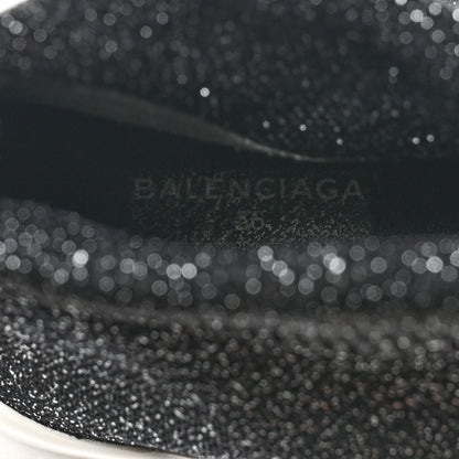 Balenciaga Laminated Knit Bi-Color Sole Womens Speed Sneakers 36 Black White 6 of 7
