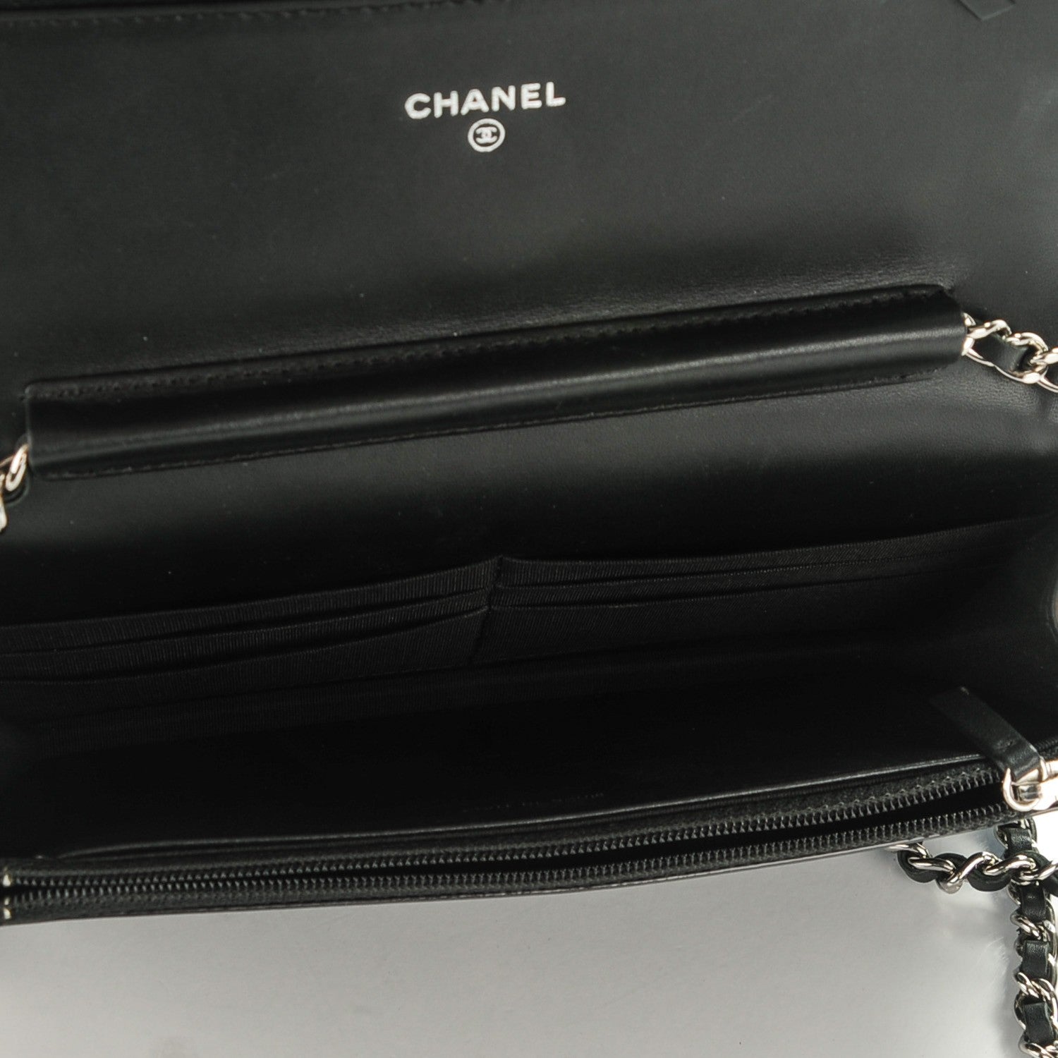Chanel Patent Quilted Brilliant Wallet On Chain WOC Black 5 of 8