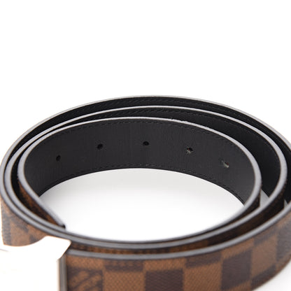 Louis Vuitton Damier Ebene LV Paris Buckle Belt 110 44 Silver 3 of 6
