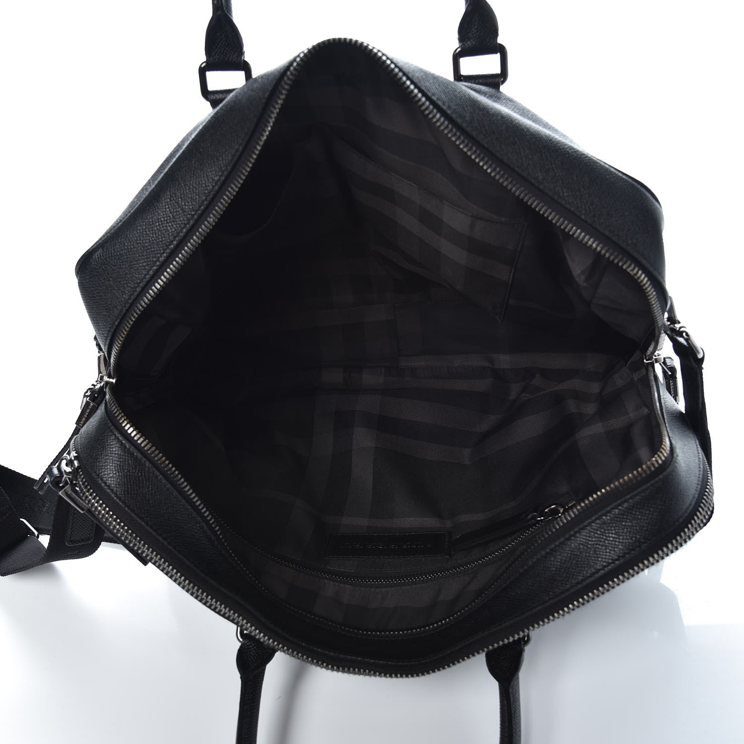 Burberry Textured Calfskin Briefcase Black 5 of 8