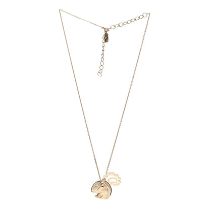 Christian Dior Crystal Pearl Tell Me Dior Zodiac Aries Necklace Gold 3 of 6