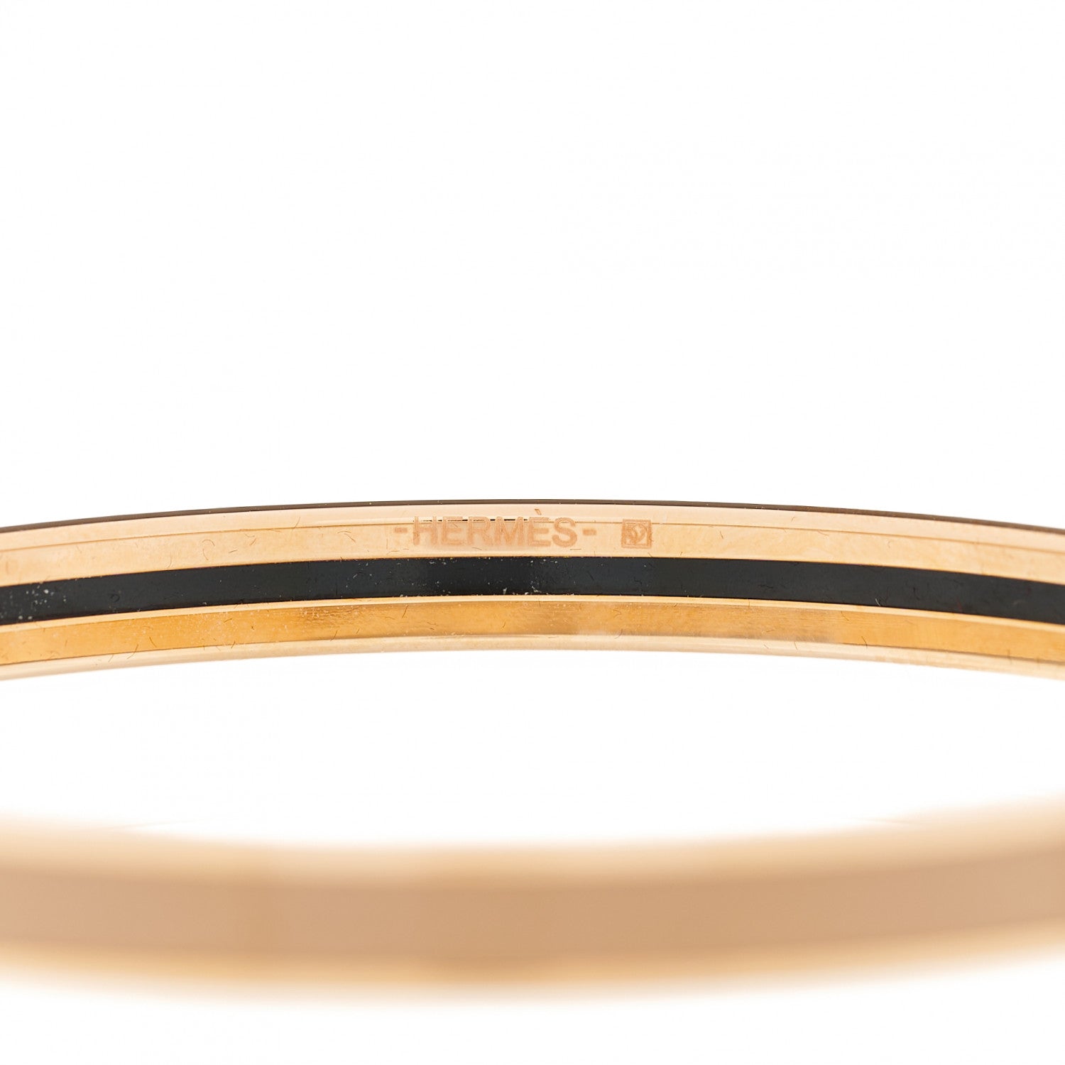 Hermes Enamel Uni Bangle 65 Chataigne 5 of 6