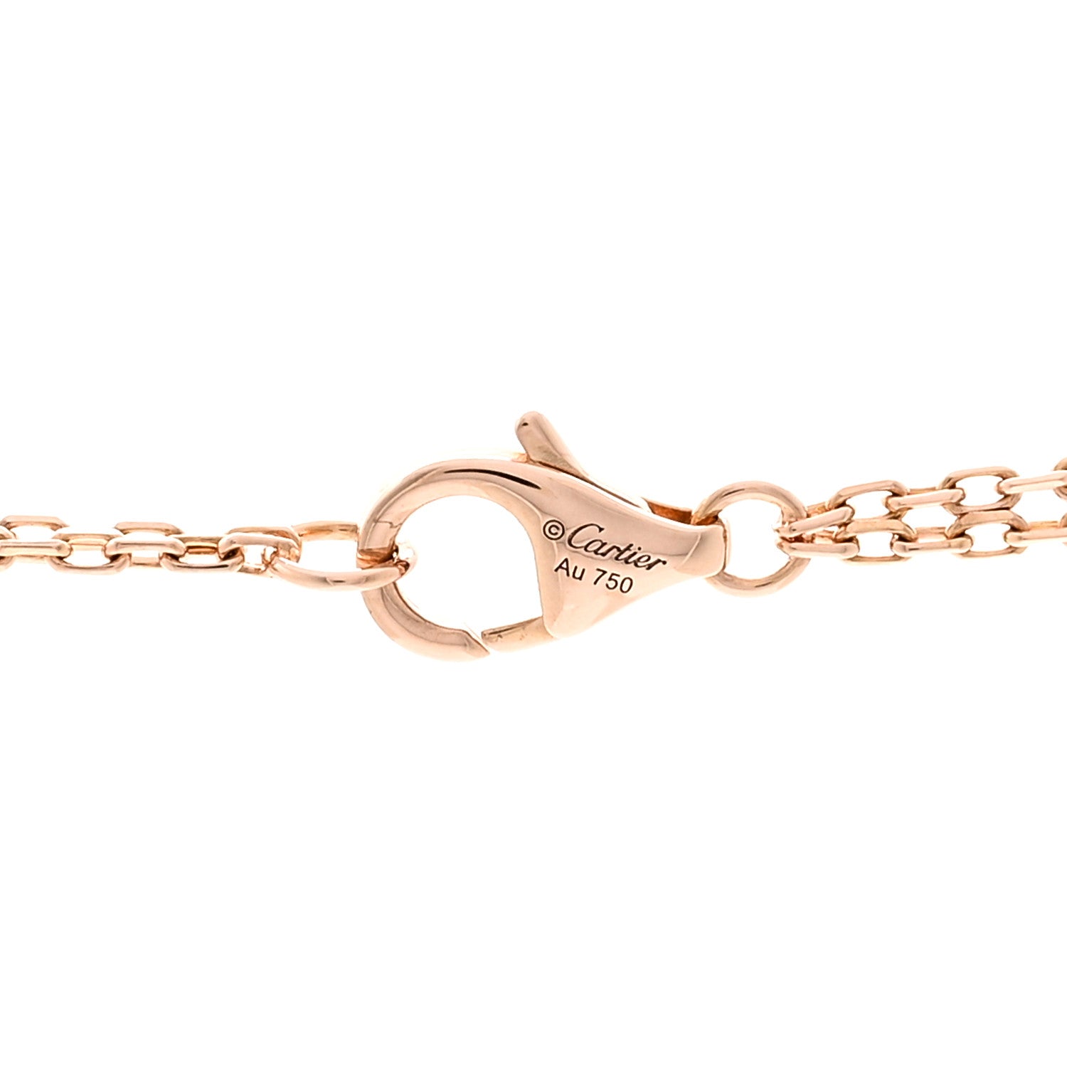 Cartier 18K Pink Gold 2 Diamond LOVE Necklace 4 of 5