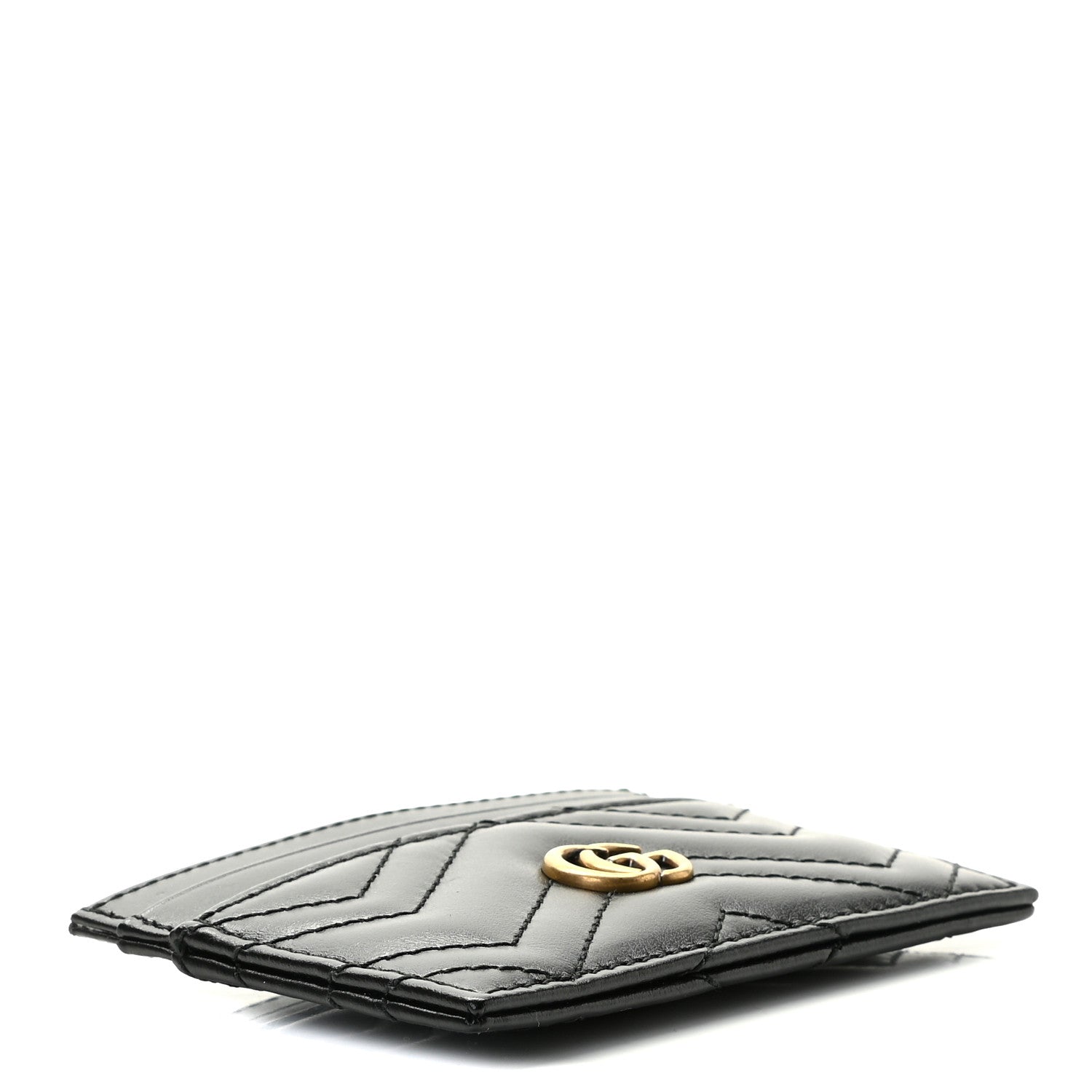 Gucci Calfskin Matelasse GG Marmont Card Holder Black 5 of 8