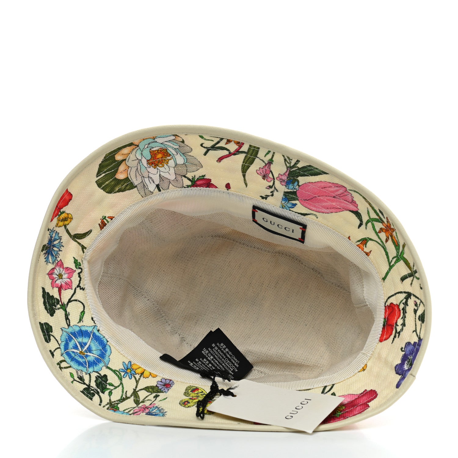 Gucci GG Flora Fedora Hat S White 6 of 7