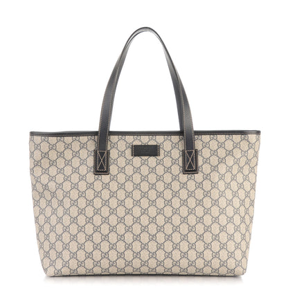 Gucci GG Supreme Monogram Medium Zippered Shopping Tote Navy 1 of 17