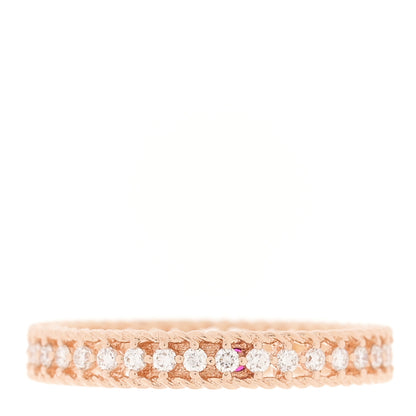 Roberto Coin 18K Rose Gold Diamond Symphony Princess Band Ring 54 7 3 of 4