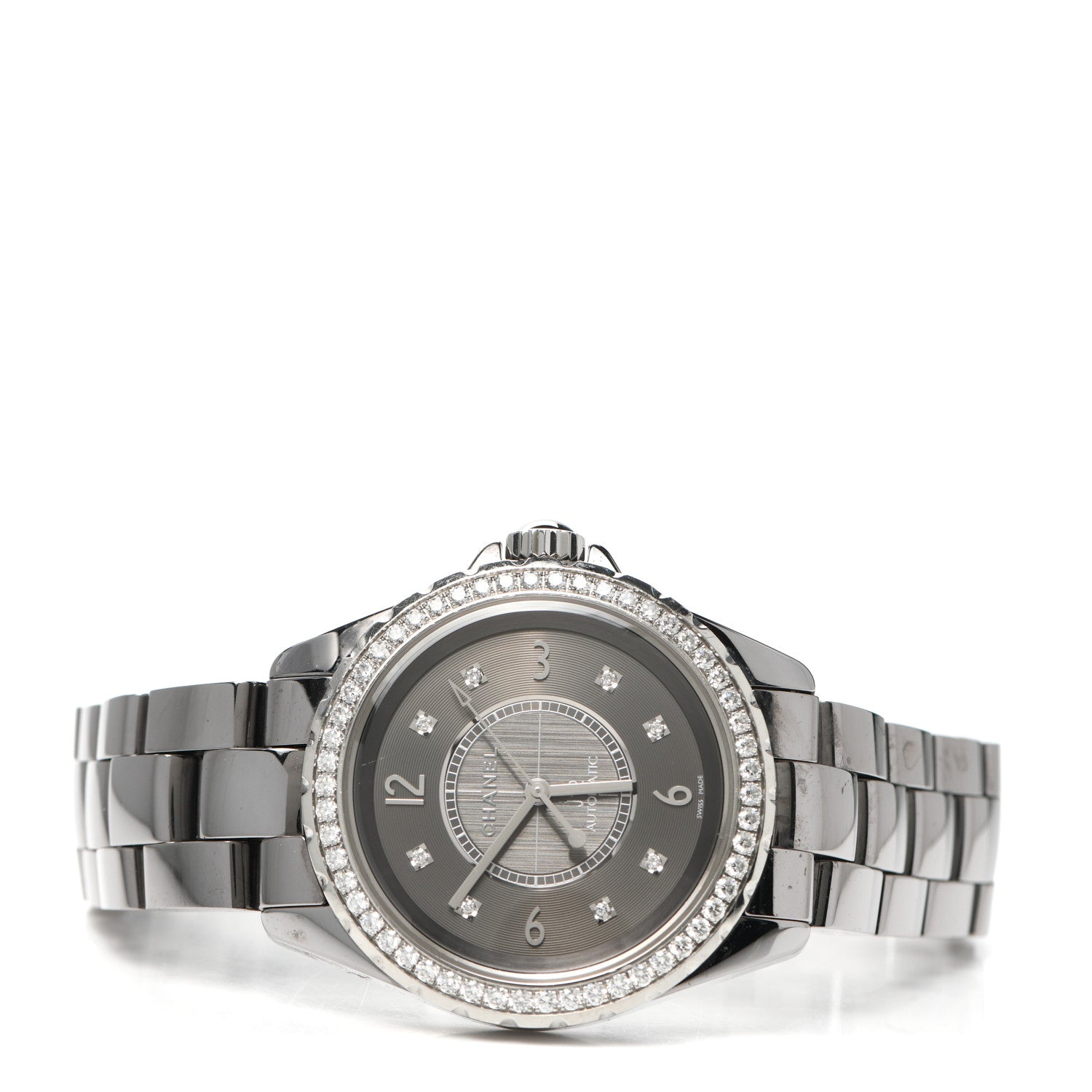 Chanel Titanium Ceramic Diamond Bezel 38mm J12 Automatic Watch 2 of 6